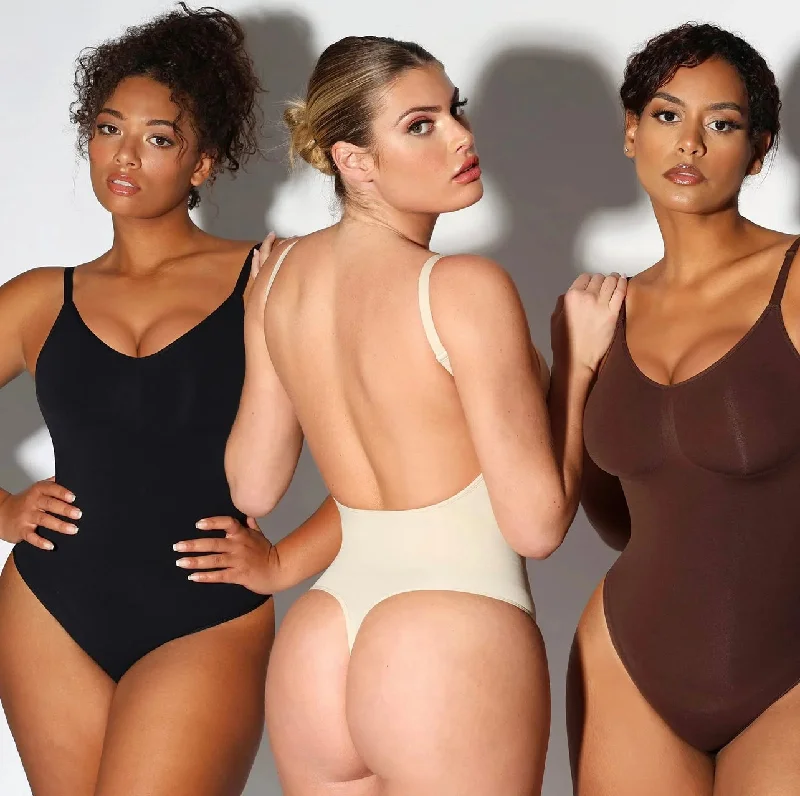 Value Deals Smoothing Open Back Thong Shaper Bodysuit