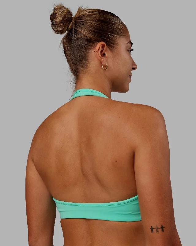 Savings Soar This Weekend Stamina Halter Sports Bra - Cockatoo