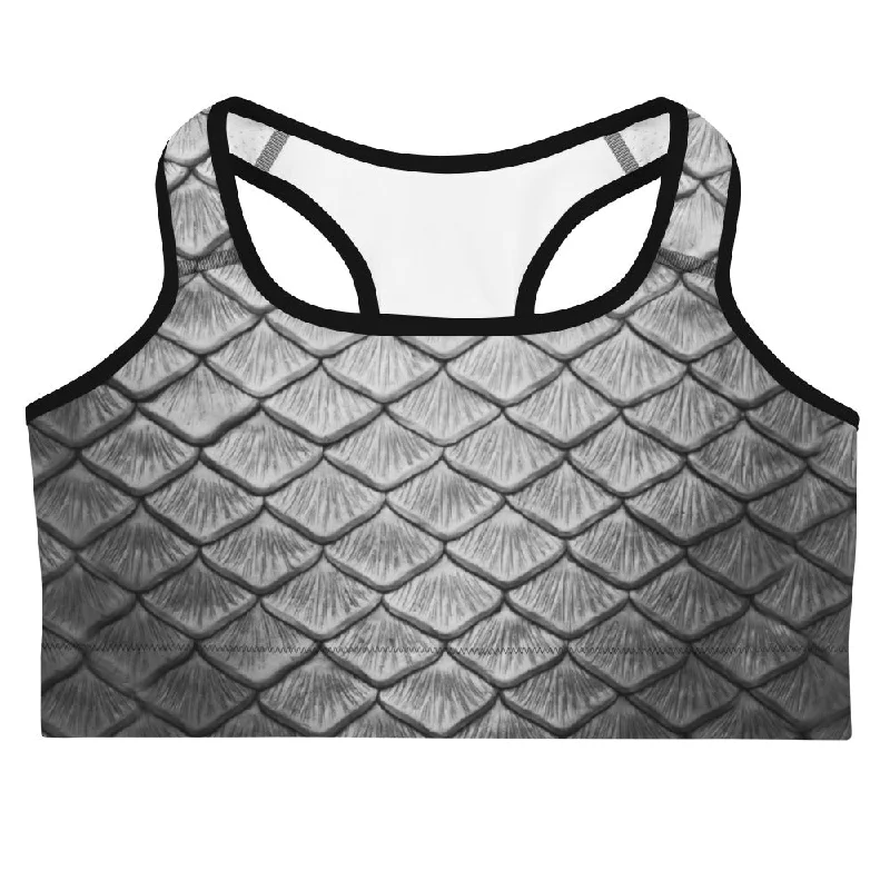 Major Savings Starcrossed Silver Sports Bra