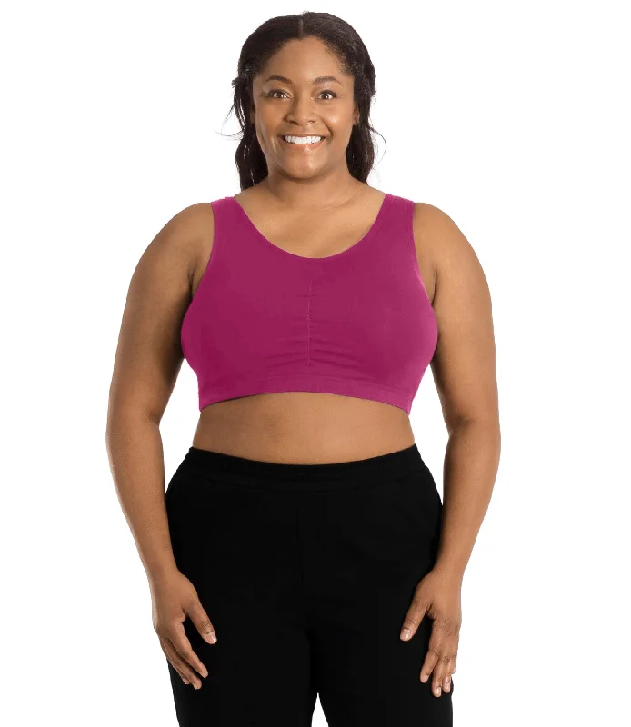 Final Markdown Stretch Naturals Shirred Front Bra Top Classic Colors