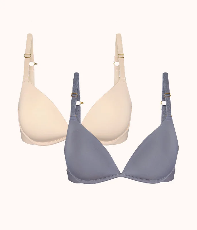 Fantastic Savings The Deep V No-Wire Push-Up Bundle: Toasted Almond/Smoke