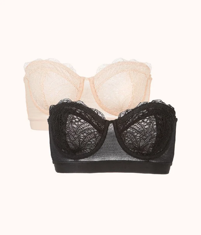 Top Pick The Lace Strapless Bundle: Jet Black/Toasted Almond