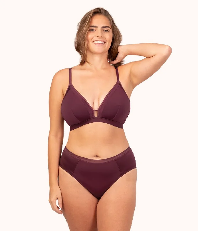 Weekend Deals That Please The Luxe Trim Busty Bralette: Plum