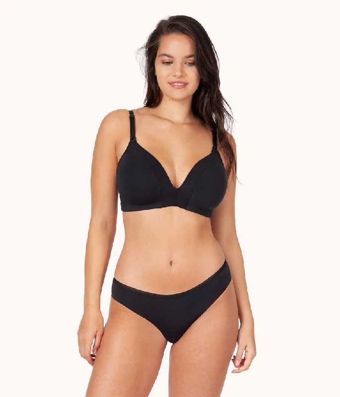 Closeout The No-Wire Nursing Bra: Jet Black