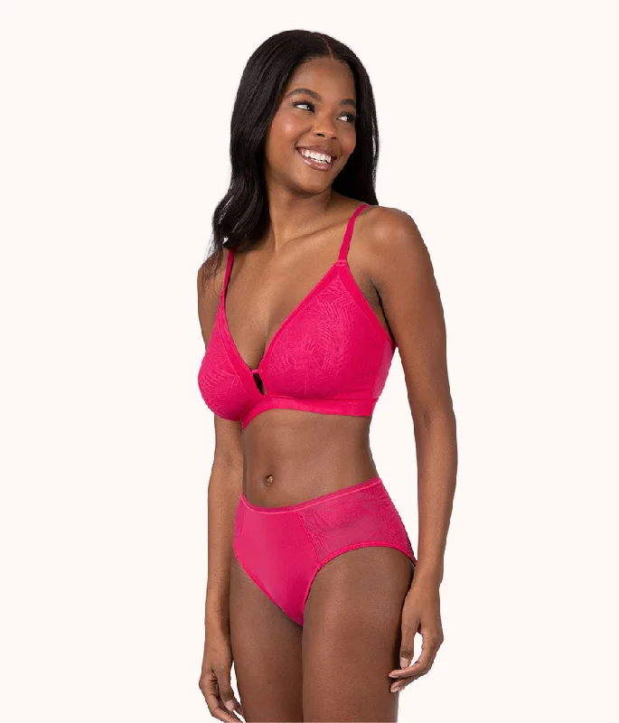 Quick Sale The Smooth Lace Busty Bralette: Magenta