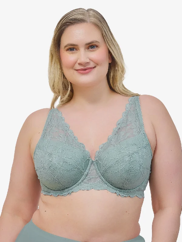 One-DAY Sale The Willow - Lace Plunge Underwire Bra
