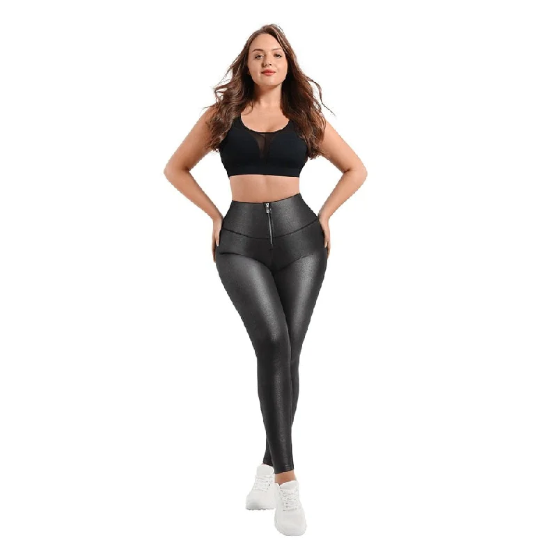 Limited Time Discount Vegan Leather Shaper Leggings